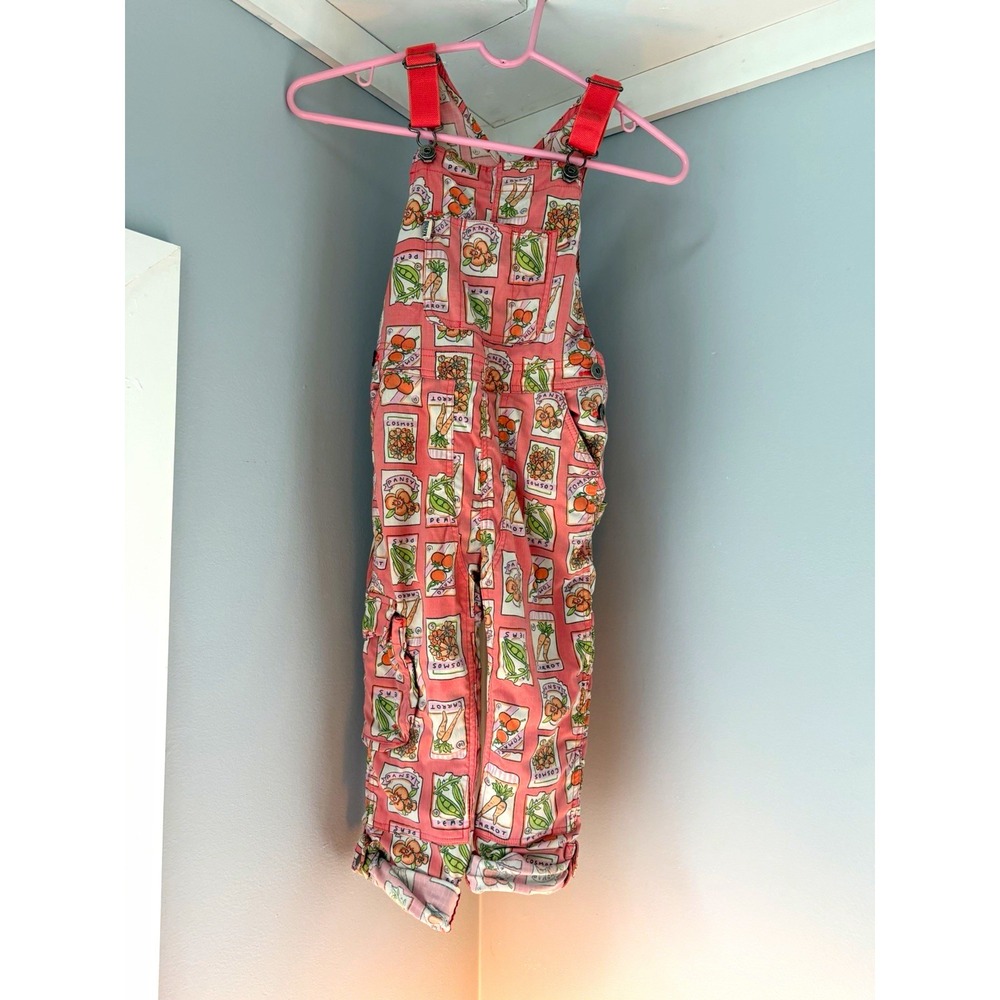 Duluth Trading Co. Pink Multicolor Floral garden Overall Jumpsuit Pockets Sz 6